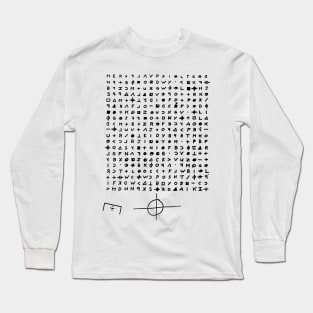 Zodiac Killer Cipher Symbols Long Sleeve T-Shirt